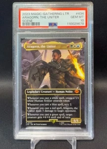 PSA 10 - Aragorn, the Uniter - Borderless Scene - MTG 434 Lord of the Rings LOTR - Picture 1 of 2
