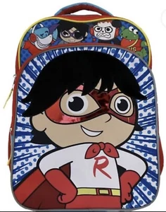Bunter Ryan's World Kinder Superhelden Rucksack mit Cape Alter 4+ hält auch Laptops - Bild 1 von 5