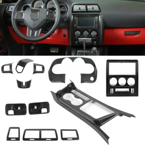 12x Kit de embellecedores de cubierta de panel de volante de fibra de carbono para Dodge Challenger 09-14 - Imagen 1 de 15