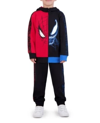 Spiderman Boys 2 Piece Fleece Set Sweatsuit Jogging Size Small (6/7) Venom NEW - Image 1 of 4
