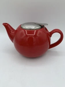 Certified International Red Infuser Stoneware Tea Pot Good Condition - Picture 1 of 7