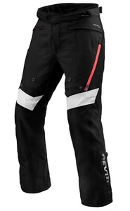 PANTALONI PANTS MOTO LAMINATI REV'IT HORIZON 3 NERO ROSSO 100% IMPERMEABILI TG M - Picture 1 of 2