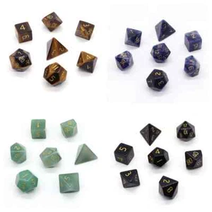 7 Stück Polyhedral RPG DND Rollenspiel Drachen Brettspiel Würfel Kristalle Steine  - Bild 1 von 14