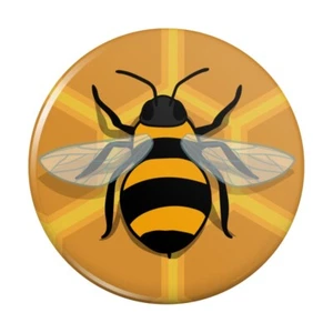 Bee on Honeycomb Compact Pocket Purse Hand Cosmetic Makeup Mirror - Picture 1 of 7