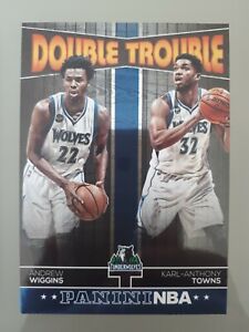 2016-17 Panini NBA Double Trouble Andrew Wiggins Karl-Anthony Towns #8 Minnesota