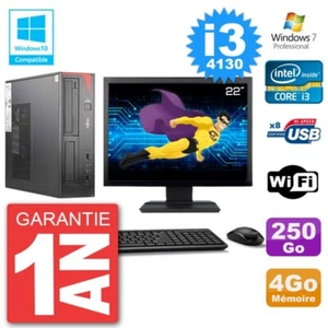 PC Fujitsu Esprimo E520 Bildschirm 22" i3-4130 RAM 4GB 250GB DVD-Brenner Wifi W7 - Bild 1 von 1