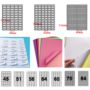 1~90 Labels Sheet A4 Color Self-adhesive Paper Stickers Inkjet Laser Print Lot - Picture 1 of 41