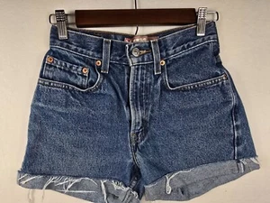 Levis 569 Loose Straight Denim Shorts Size 14 Slim Blue - Picture 1 of 5