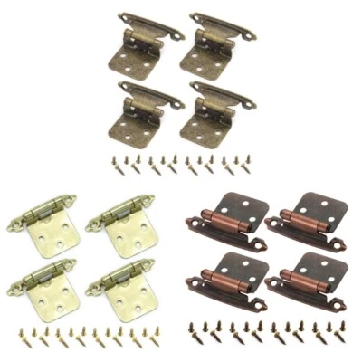 4 piezas bisagras de cierre automático insertadas bisagra de gabinete antiguo accesorios decorativos para gabinete Foto 1 de 4