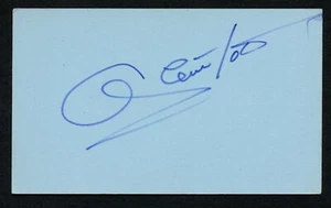 Glen Ford d2006 signed Vintage 3x5 card Actor Pocketful of Miracles BAS Cert - Picture 1 of 2