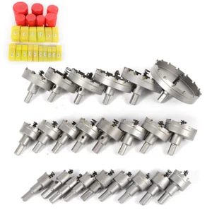23X TCT Hartmetall Lochsäge Kreisschneider Bohrkrone Set Kernbohrer 16mm-100mm - Bild 1 von 37