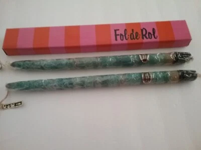 Velas cónicas vintage años 70 Fol.de.Rol cera de abejas #58 (2) con caja Foto 1 de 4