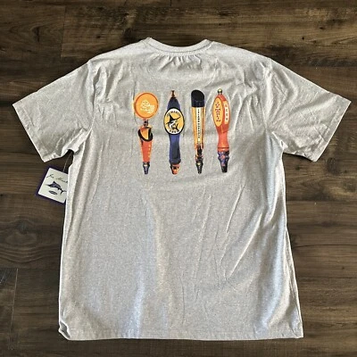 JOE MARLIN UNWIND Marlin Beer Taps LOGO Short Sleeve Cotton T-SHIRT MENS XL - Image 1 of 4