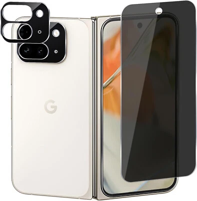 Privacy Tempered Glass Screen Protector For Google Pixel 9 Pro Fold w/Lens Cover - Image 1 of 4
