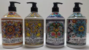 Deruta Fresco Hand Soap Collection 4 Pack 21.5 oz Decorative Bottles w/ Pump - Picture 1 of 11