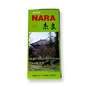 Vintage März 1987 Japan Nara Stadt Fremdenverkehrsamt Reiseprospekt und Stadtplan - Bild 1 von 5