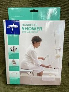 Medline Handheld Shower With Extra-Long 84" Hose Wall Holder Diverter Pet Baths - Picture 1 of 3