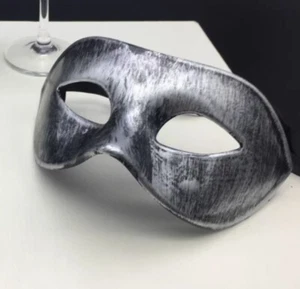 Halloween Masquerade Half Face Mask Cosplay Black Gold Silver Gift Man Woman - Picture 1 of 12