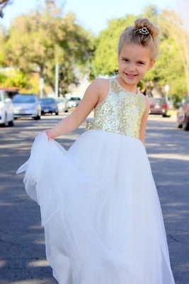 A-Line Tulle Flower Girl Dresses Wedding Pageant Dresses Birthday Girl Dresses  - Image 1 of 4