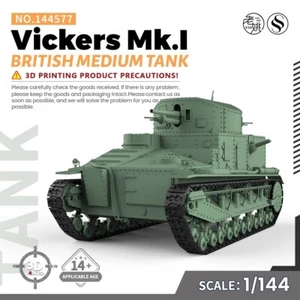 SSMODEL SS144577 1/144 Military Model Kit British Vickers Mk.I Medium Tank - Picture 1 of 12