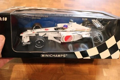 1/18 MINICHAMPS BAR HONDA 03 JACQUES VILLENEUVE FORMULA ONE  2001 W/ DRIVER - Image 1 of 3