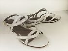 Rockport Leather Strappy Wedge Sandals White Size 95
