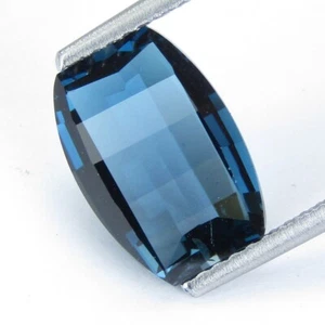 Magnífico topacio azul Londres natural de 4,22 quilates elegante piedra preciosa suelta corte píxel - Imagen 1 de 5
