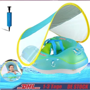 Baby Schwimmring mit abnehmbarem Sonnendach Schwimmreifen für ab 3-36 Monate DE - Bild 1 von 14