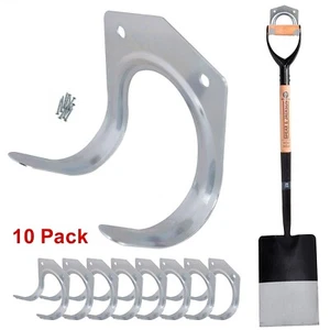 10 x Tool Hanger Hooks Set Tools Hang Garage Shed Hanging Bracket Garden Storage - Picture 1 of 3