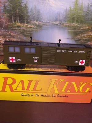 MTH 30 79635, U.S.ARMY ( KITCHEN CAR ) ENGINEERING CAR. ( NEW) - Image 1 of 4