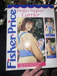 Vintage Fisher Price Deluxe Perfect Support Carrier 1995 Multicolor Baby Sling - Picture 1 of 2