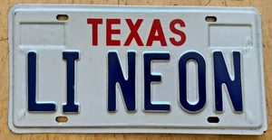 VANITY NUMMERNSCHILD " LI NEON " SCHILDER PLYMOUTH GAMES - Bild 1 von 1