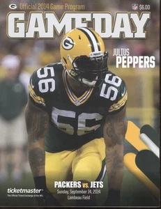 2014 Green Bay Packers vs New York Jets Game Program: Julius Peppers on Cover - Picture 1 of 1