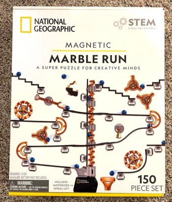 National Geographic Magnetic Marble Run 150 Piece Stem Building Set Ages 10+ - Image 1 of 2
