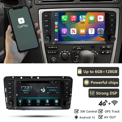 Android 13 Carplay Car Stereo Radio GPS 8" for volvo S40 V40 S60 V70 XC70 05-08 - Image 1 of 4