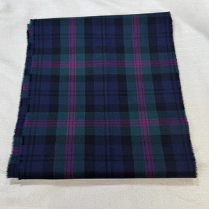 Baird Modern Tartan Green /blue, Purple Check 100% Wool 2 Meter 92cm Wide 32 Cm - Picture 1 of 3