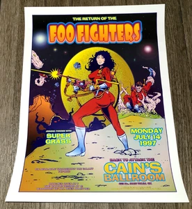 ~Póster de The Return of the Foo Fighters~ Tulsa, OK. 1997~ 17,5" x 23" ~Original~ - Imagen 1 de 3
