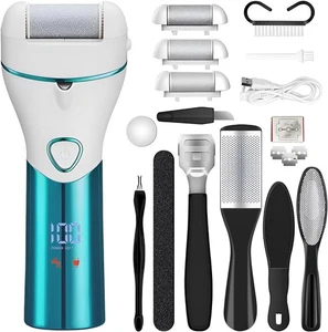 Electric Foot File Rechargeable Callus Hard Skin Remover Feet Pedicure 2 Speeds - Picture 1 of 9