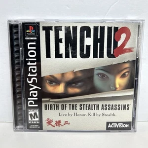 Tenchu 2: Birth of the Stealth Assassins (PS1, 2000) CIB OTTIME CONDIZIONI Black Label testato! - Foto 1 di 9