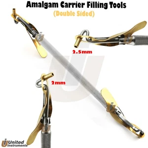 Dental Amalgam Carrier Double Ended Large/Jumbo Filling Tip 2.0mm 2.5mm Dia Gold - Picture 1 of 2