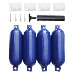 4PCS 10"x30" Ribbed Marine Boat Fenders Vinyl Bumper Dock Shield Protection - Picture 1 of 12