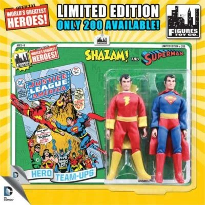 Figuras Toy Company DC Retro Shazam & Superman 8 pulgadas figuras de acción paquete de 2 Foto 1 de 2