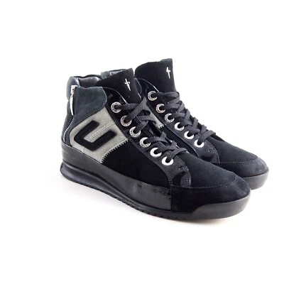 Zapatillas altas Paciotti gris negro cuero gamuza mujer talla EU 37 US 7 Foto 1 de 4