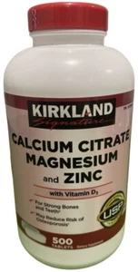 Kirkland Signature Erwarten Sie mehr Calciumcitrat Magnesium und Zink. 500 Tabletten. - Bild 1 von 5