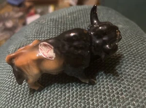 Vintage Bradley Bone China Japan Buffalo Figurine Original Label 3” W - Picture 1 of 5
