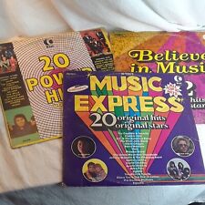 Lot Of 3 K-Tel Vintage Vinyl Record Albums Believe  music,power hits,Express k1