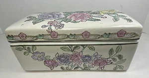 Chinese Trinket Box w/Lid Vintage Condition 8.25”x 4” x 3.75 H - Picture 1 of 10