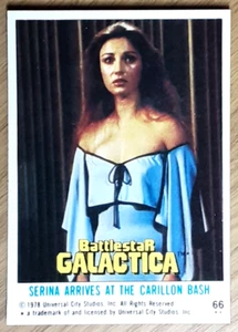 1978 Battlestar Galactica U.K Edition Card 66 SERINA ARRIVES THE CARILLON BASH - Picture 1 of 3