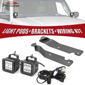24W LED Light Pod Ditch Mount Wire Kit Fit Jeep Commander XK 2006-2007 08 09 10 - Picture 1 of 7