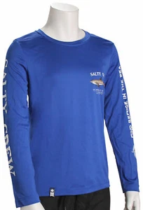 Salty Crew Boy's Bruce LS Rashguard - Royal - New - Picture 1 of 1